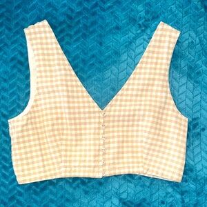 Madewell Gwen Crop Vest Top in Check - 14